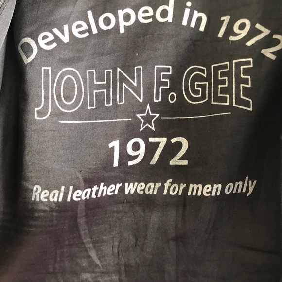 John F Gee Lambskin Leather Biker Bomber JACKET - Picture 2 of 11